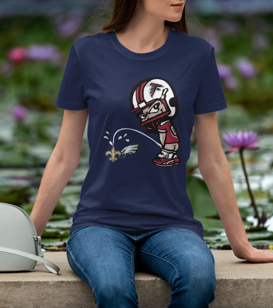 Atlanta Falcons Rivalry With Saints And Eagles Iconic Helmet T-Shirt