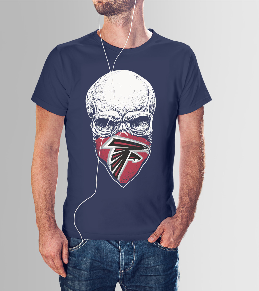 Atlanta Falcons Skull Logo Bandanna T-Shirt