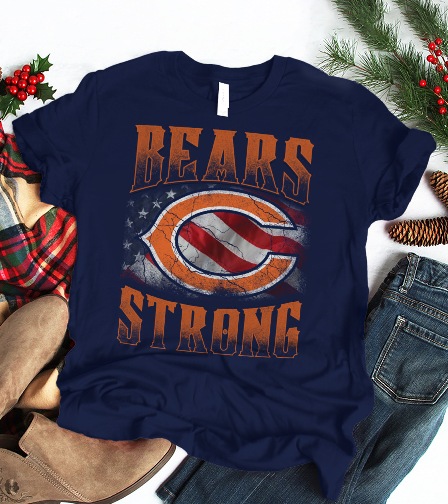 Bears Strong American Flag Chicago Bears T-Shirt