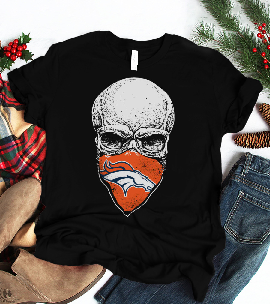 Denver Broncos Skull Logo Bandana T-Shirt