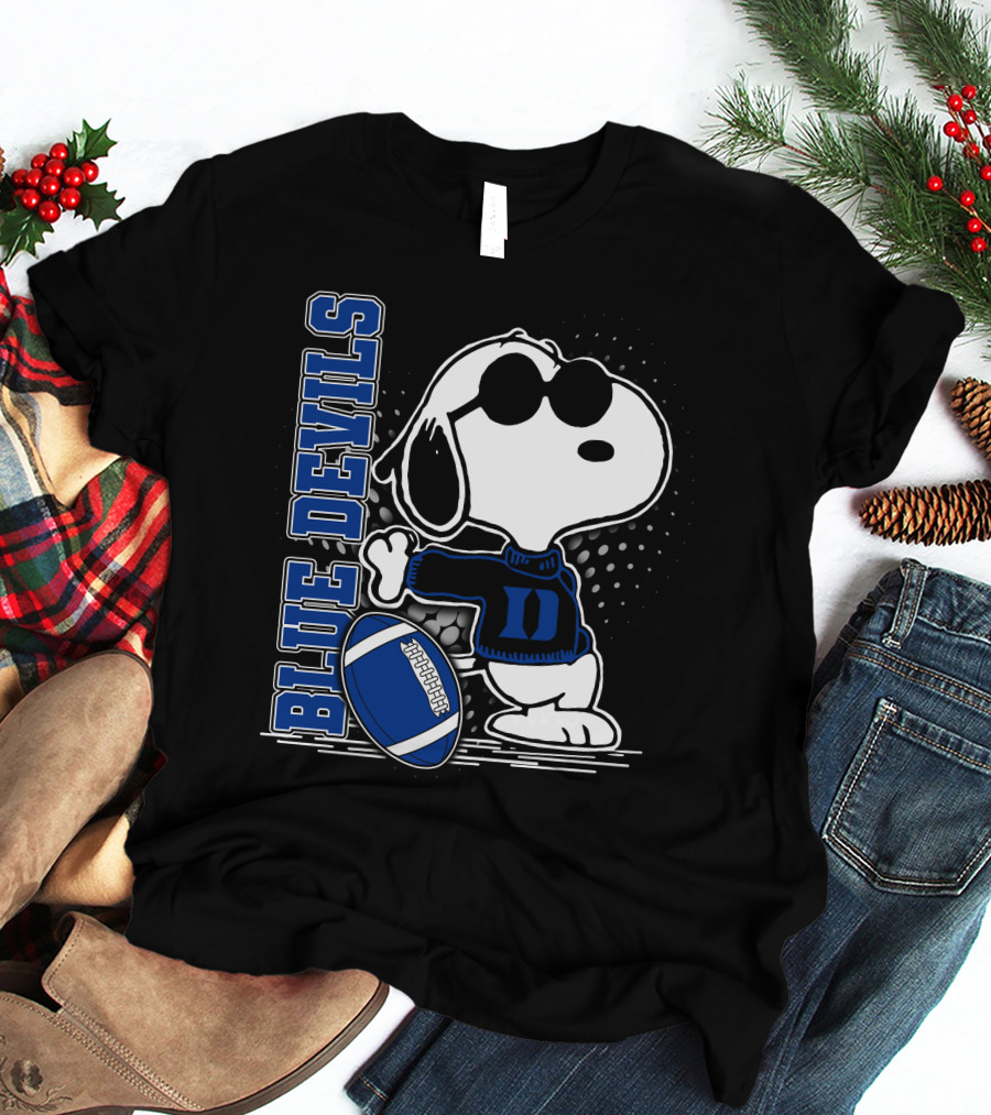 Snoopy Football Style Blue Devils T-Shirt