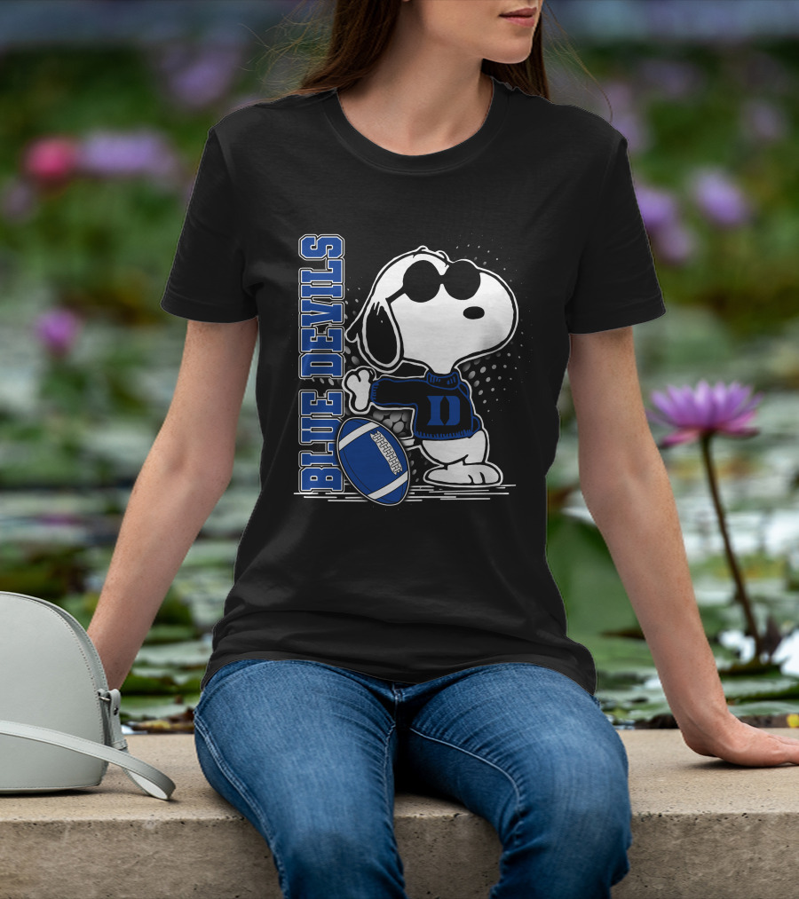 Snoopy Football Style Blue Devils T-Shirt