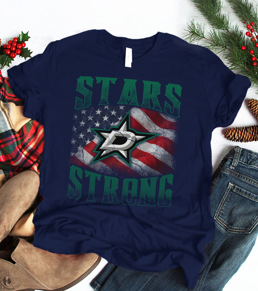 Stars Strong Dallas American Flag T-Shirt