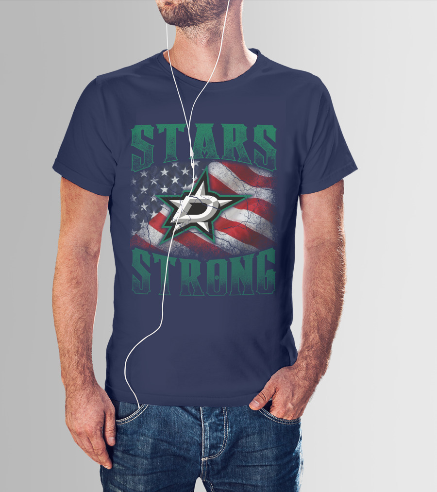 Stars Strong Dallas American Flag T-Shirt