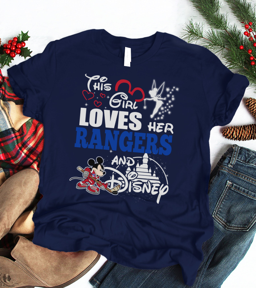 This Girl Loves Her Rangers And Disney T-Shirt