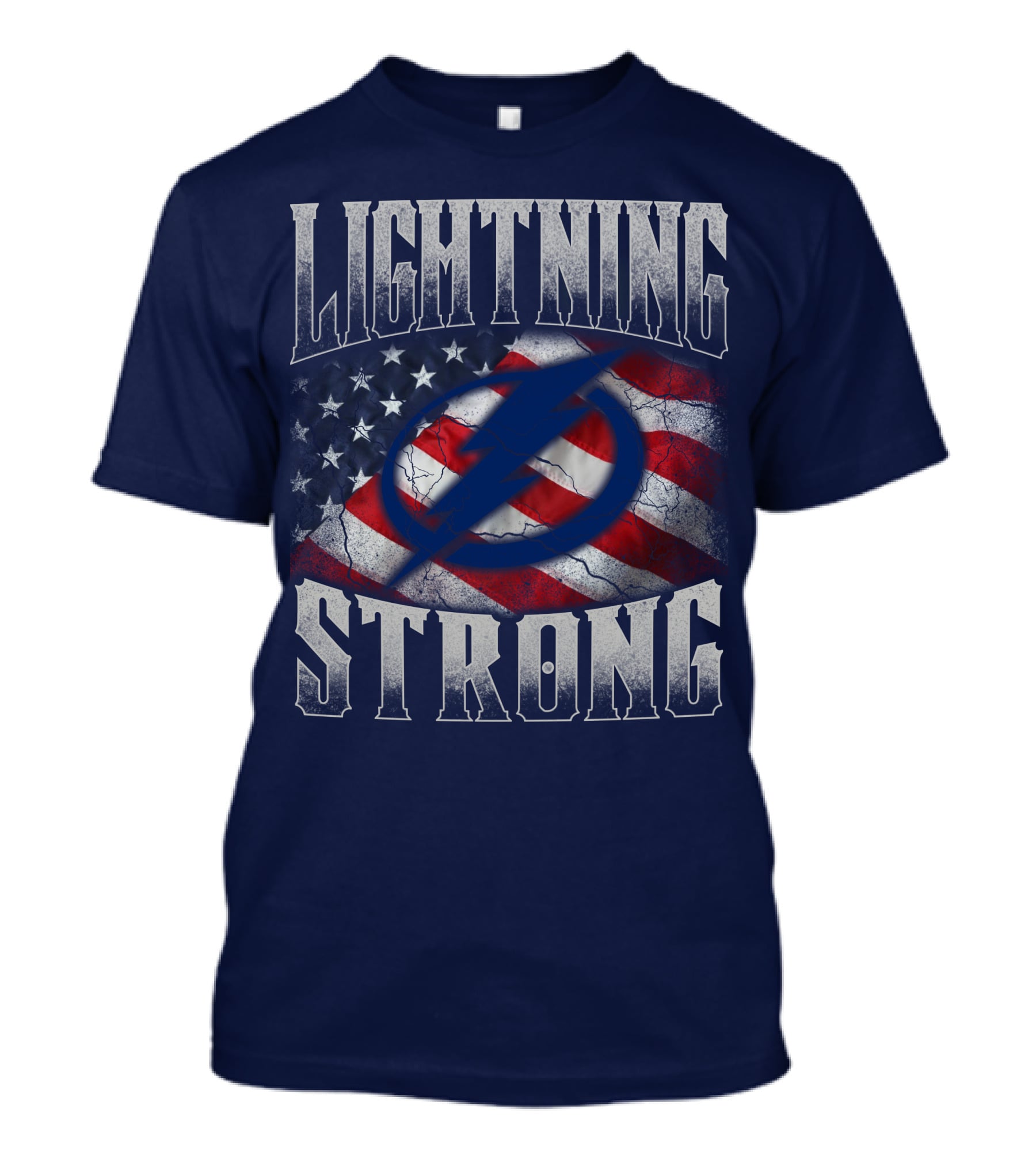 Tampa Bay Lightning Strong American Flag T-Shirt