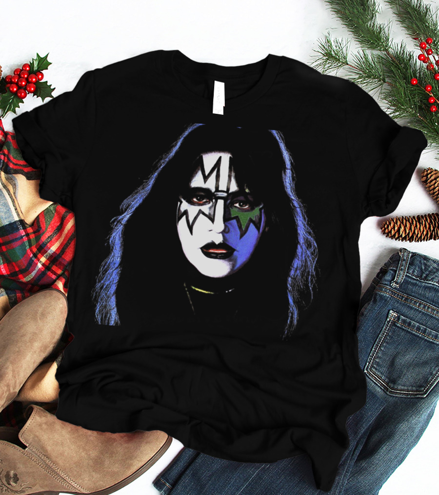 Kiss Rock Band Ace Frehley Makeup T-Shirt