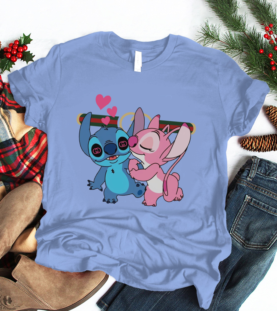 Stitch Love GC223 Hearts And Characters T-Shirt