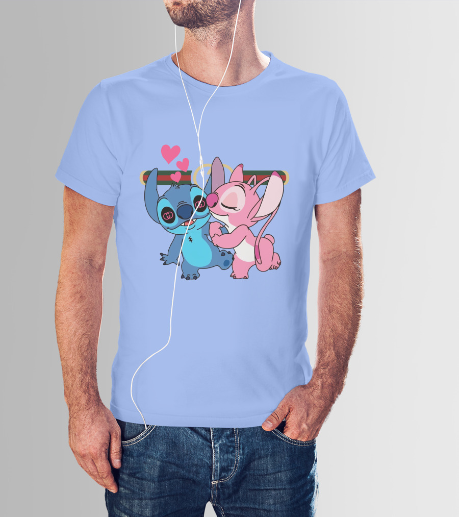 Stitch Love GC223 Hearts And Characters T-Shirt