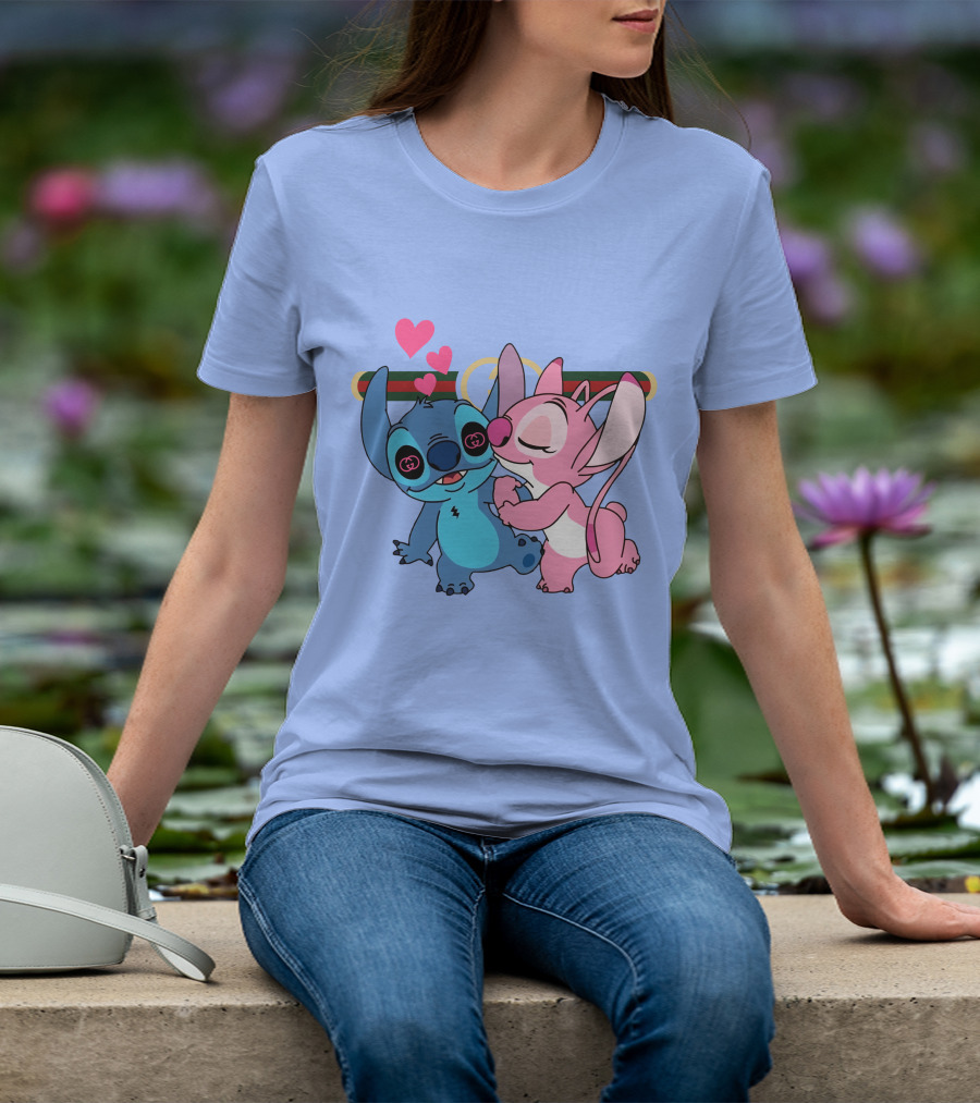 Stitch Love GC223 Hearts And Characters T-Shirt