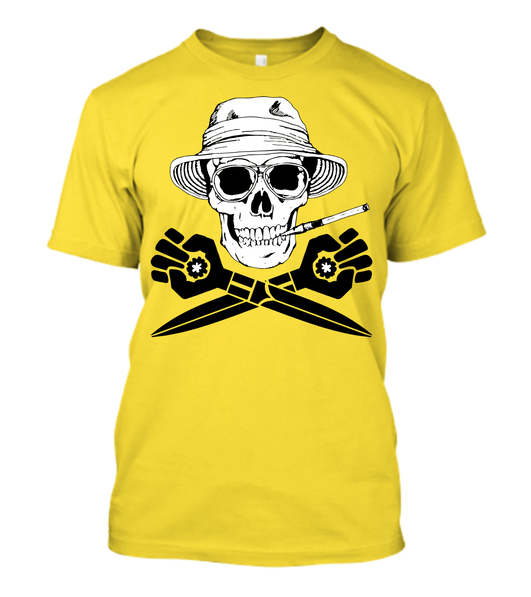 Fear And Loathing Skull With Gonzo Fist And Cigarette T-Shirt