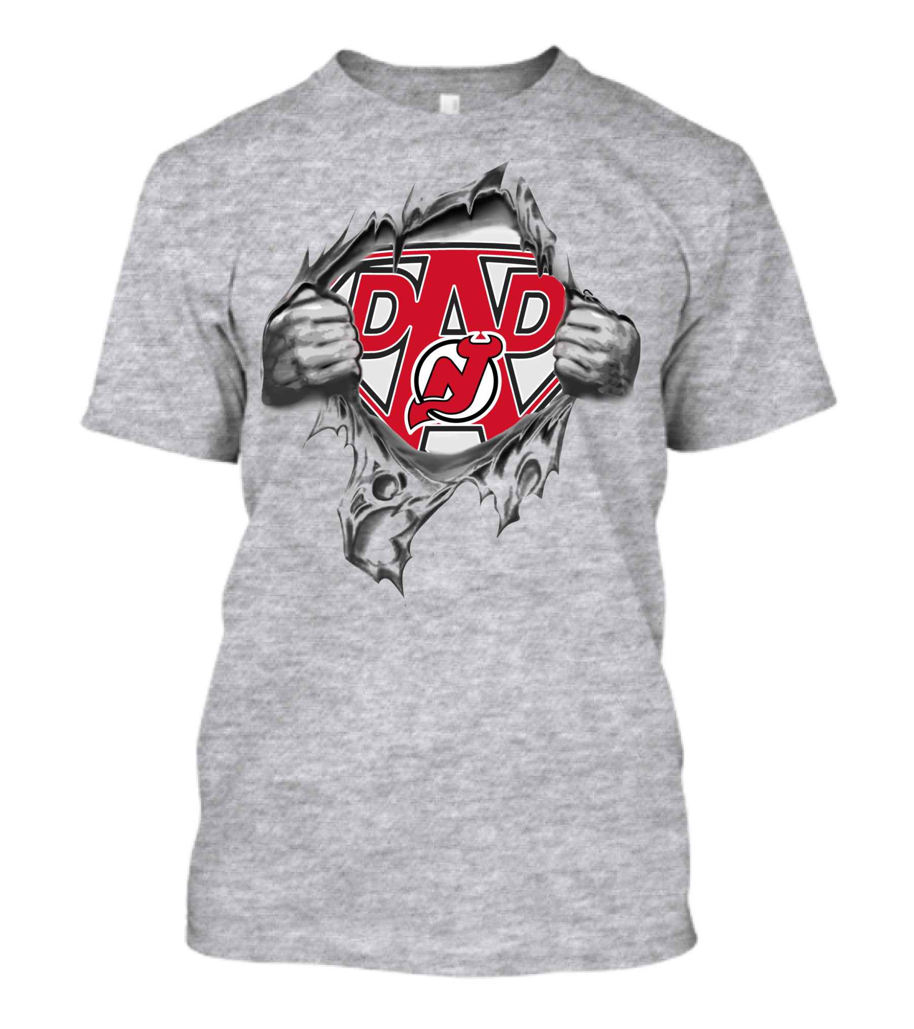 Jersey Devils Dad Logo Super Dad T-Shirt