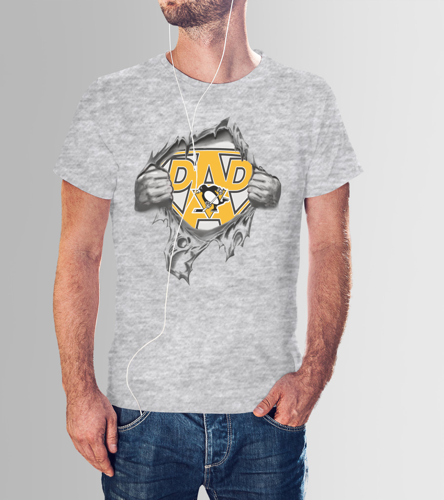 Pittsburgh Penguins Super Dad Comic T-Shirt