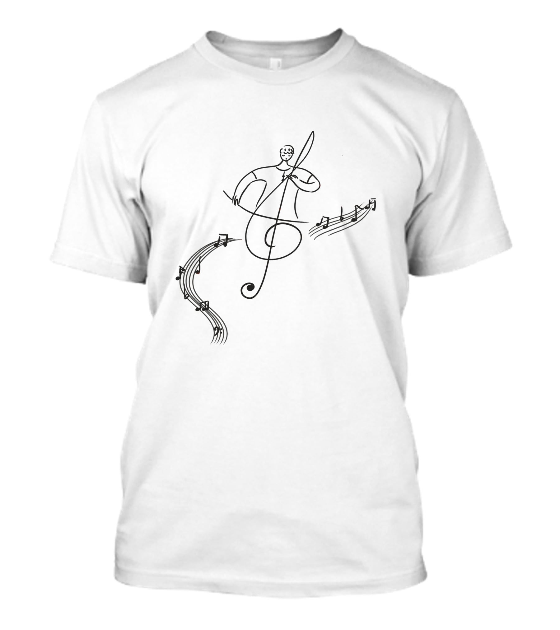 Creative Music Treble Clef Conductor Sketch T-Shirt