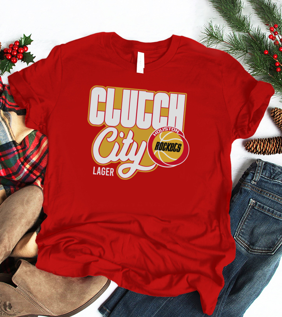 Houston Rockets Clutch City Lager Basketball Vernon Maxwell T-Shirt