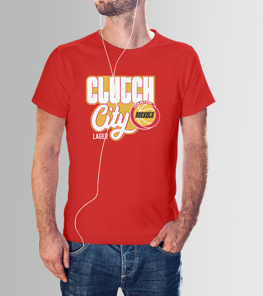 Houston Rockets Clutch City Lager Basketball Vernon Maxwell T-Shirt