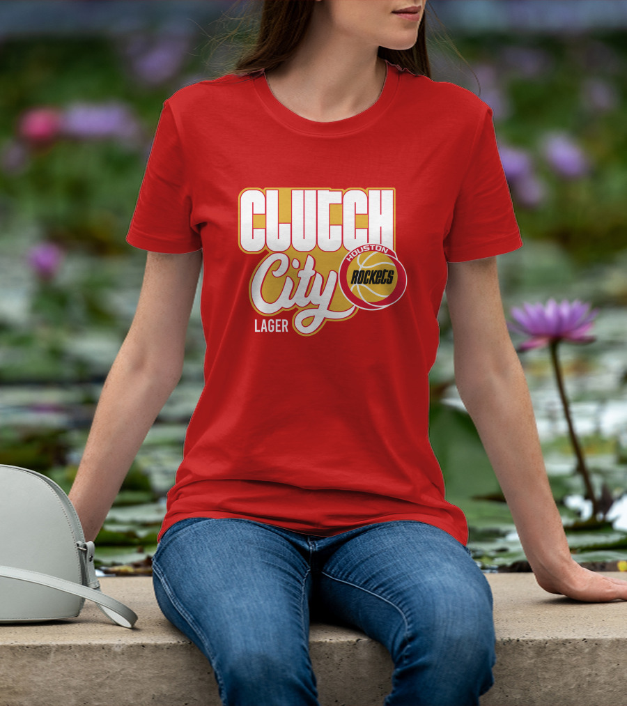 Houston Rockets Clutch City Lager Basketball Vernon Maxwell T-Shirt