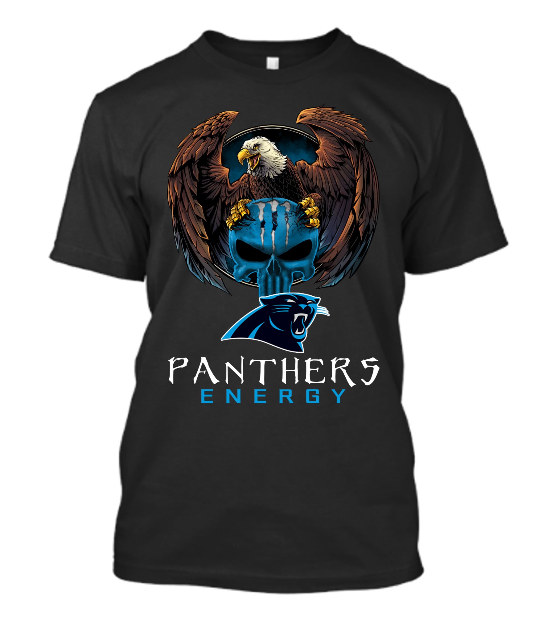 Panthers Energy Eagle And Monster Skull T-Shirt