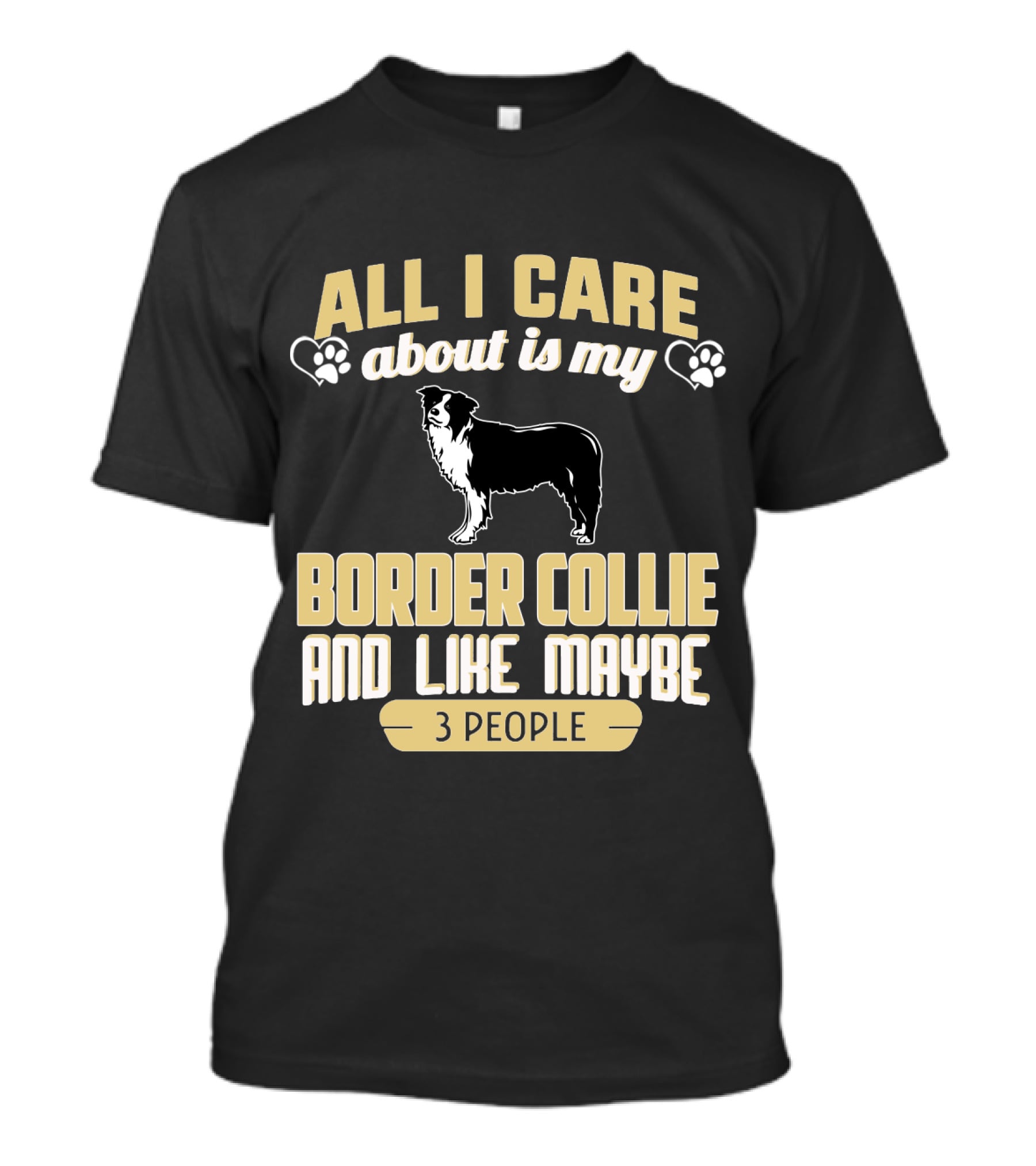 All I Care About Is My Border Collie And Like Maybe 3 People T-Shirt