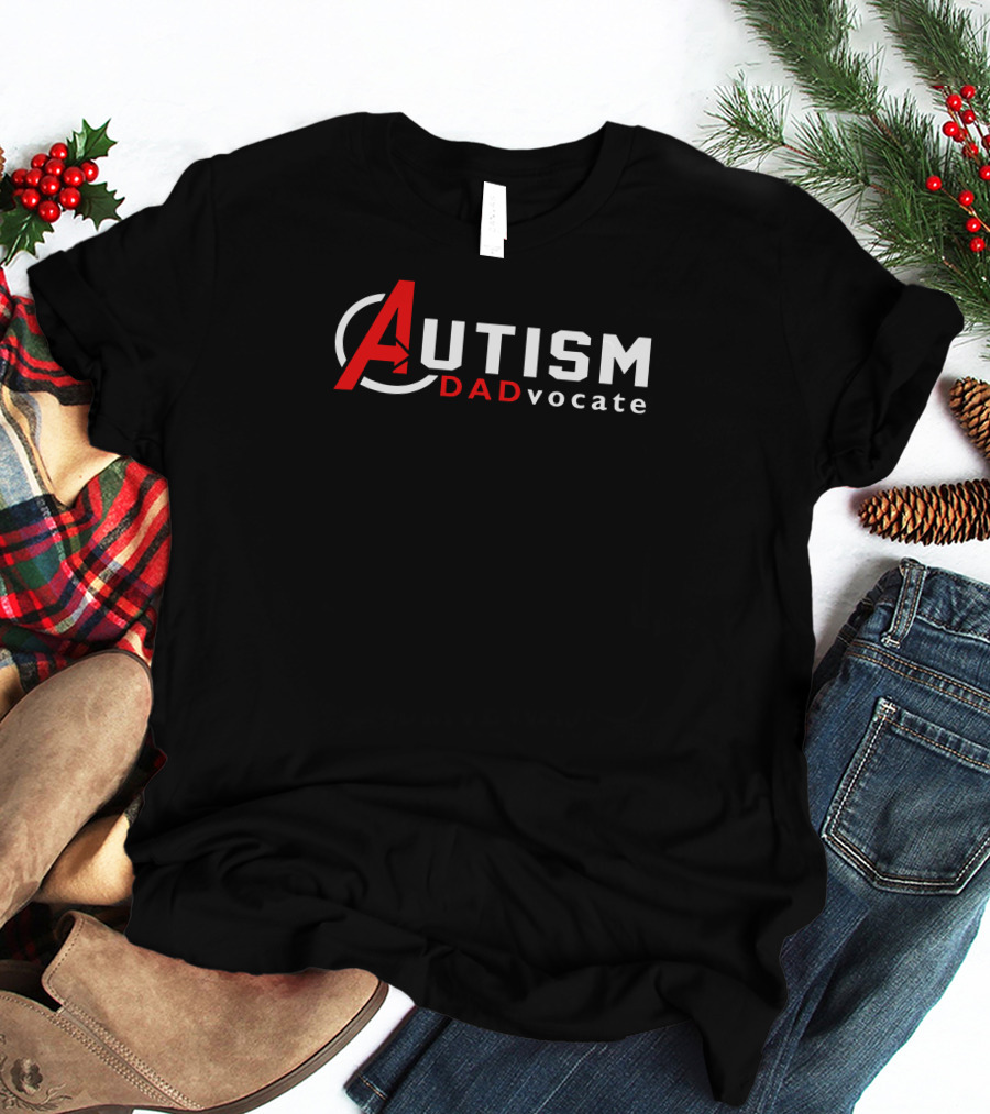 Autism DADvocate Awareness Autism Dad Avengers T-Shirt