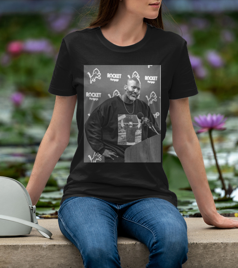 Lions Dan Campbell Rocket Mortgage Press Conference T-Shirt