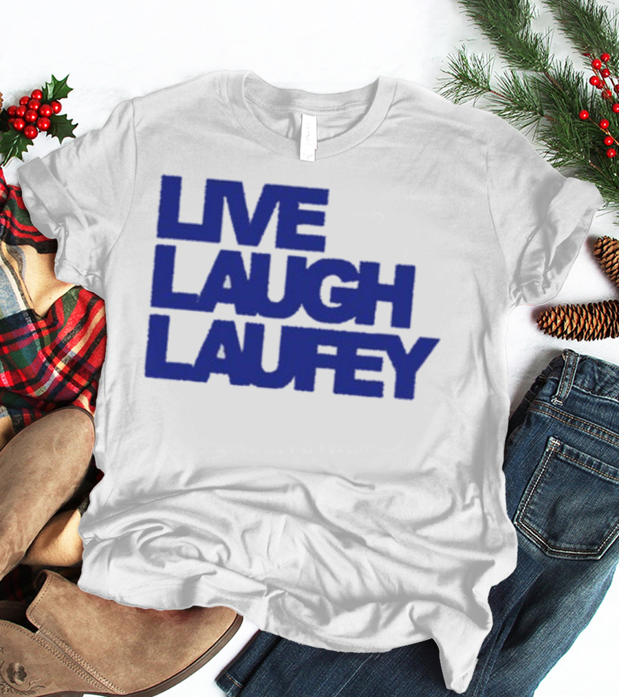Laufeymusic Live Laugh Laufey Iconic Blue Text T-Shirt