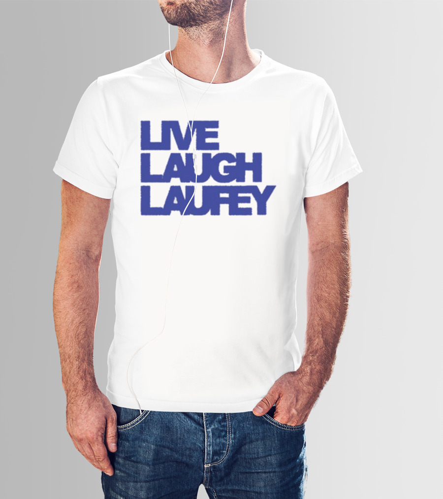 Laufeymusic Live Laugh Laufey Iconic Blue Text T-Shirt