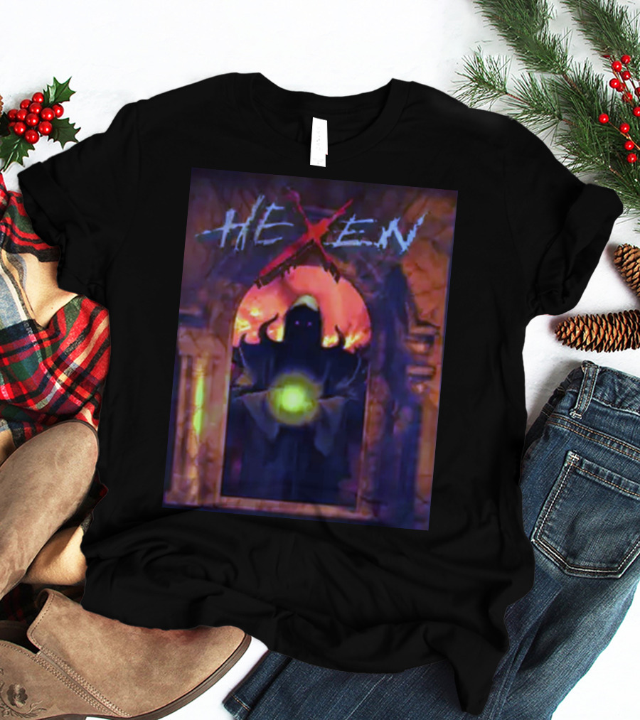 Hexen Mysterious Hooded Figure With Glowing Orb T-Shirt