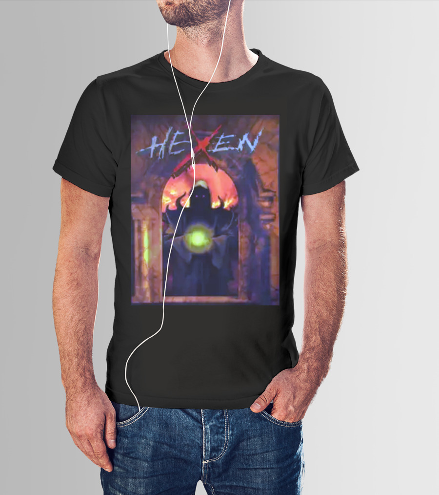 Hexen Mysterious Hooded Figure With Glowing Orb T-Shirt