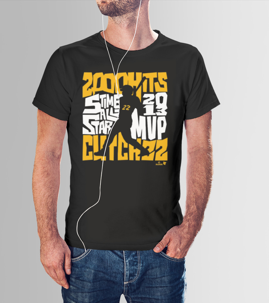 Andrew McCutchen 200 Hits 5 Time All-Star 2013 MVP Pittsburgh Icon 22 T-Shirt
