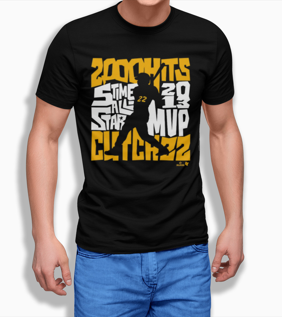 Andrew McCutchen 200 Hits 5 Time All-Star 2013 MVP Pittsburgh Icon 22 T-Shirt