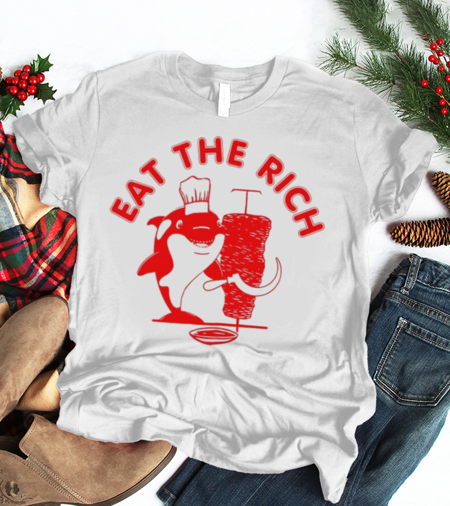 Ballena Gladis Eat The Rich Chef Orca With Meat Spit T-Shirt