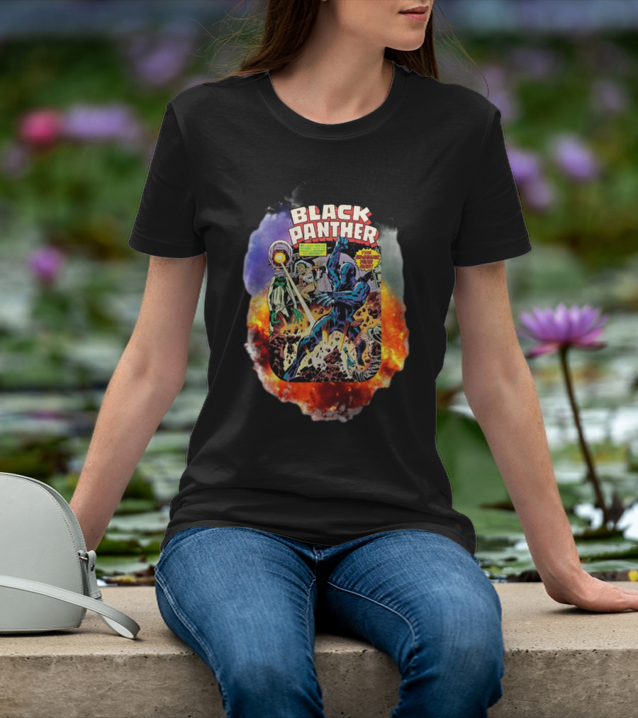 Black Panther Comics Explosive Action The Six-Million Year Man T-Shirt
