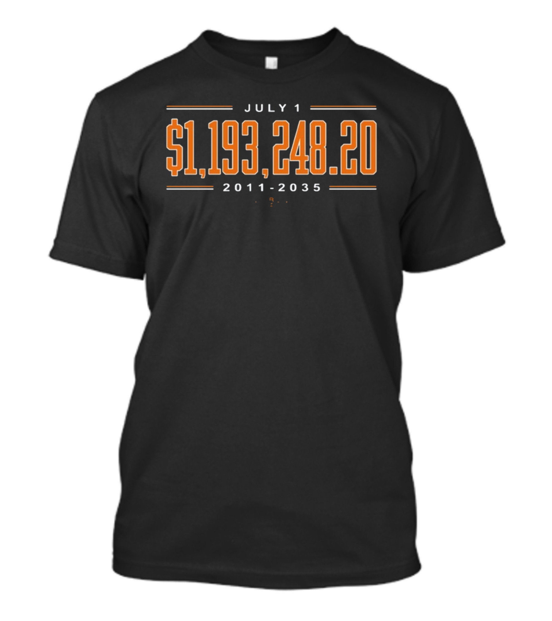 July 1 $1,193,248.20 2011-2035 T-Shirt