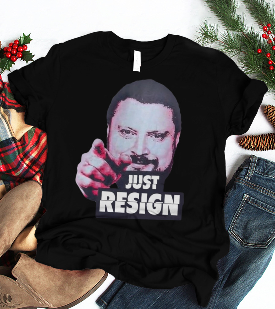 Simon Williams Just Resign Pointing Meme T-Shirt