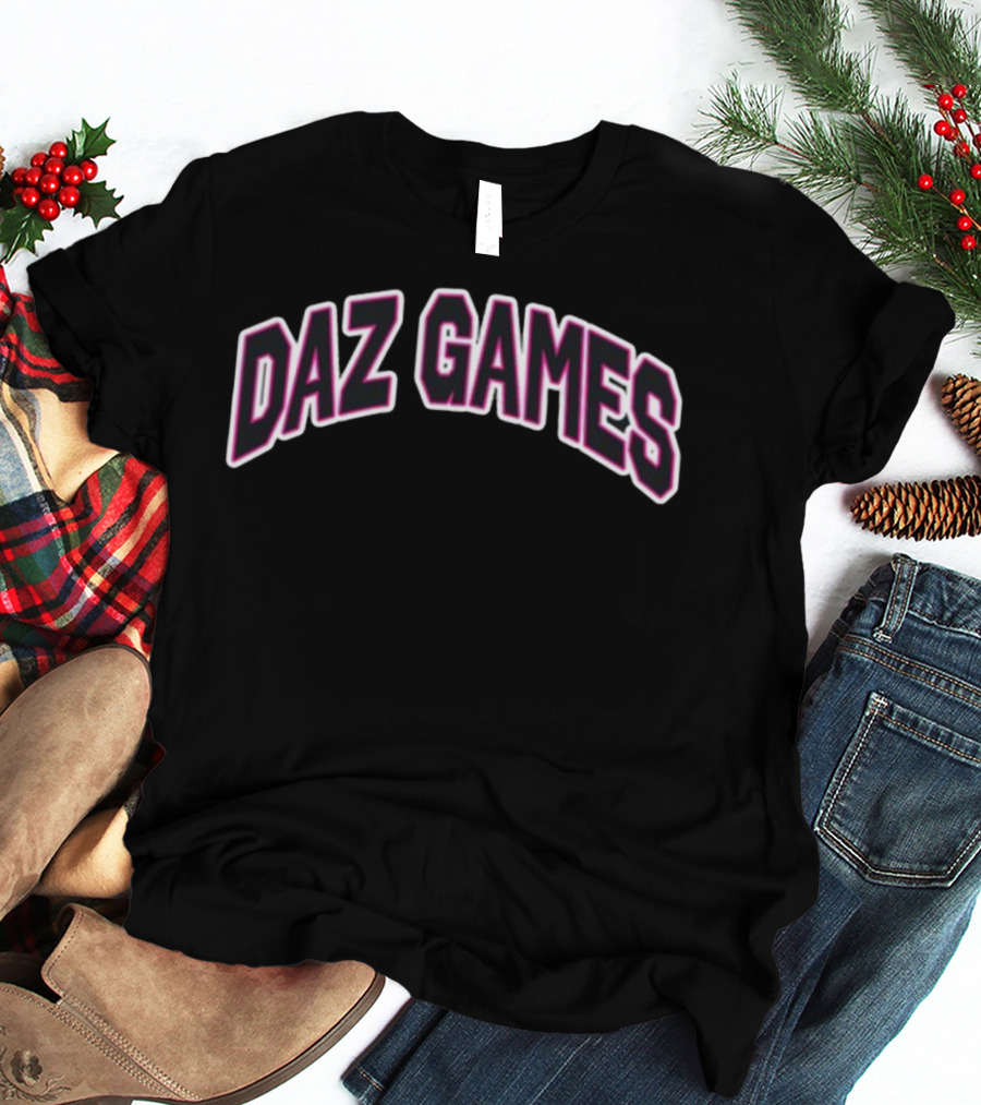 Daz Games Outlined Arched Text T-Shirt