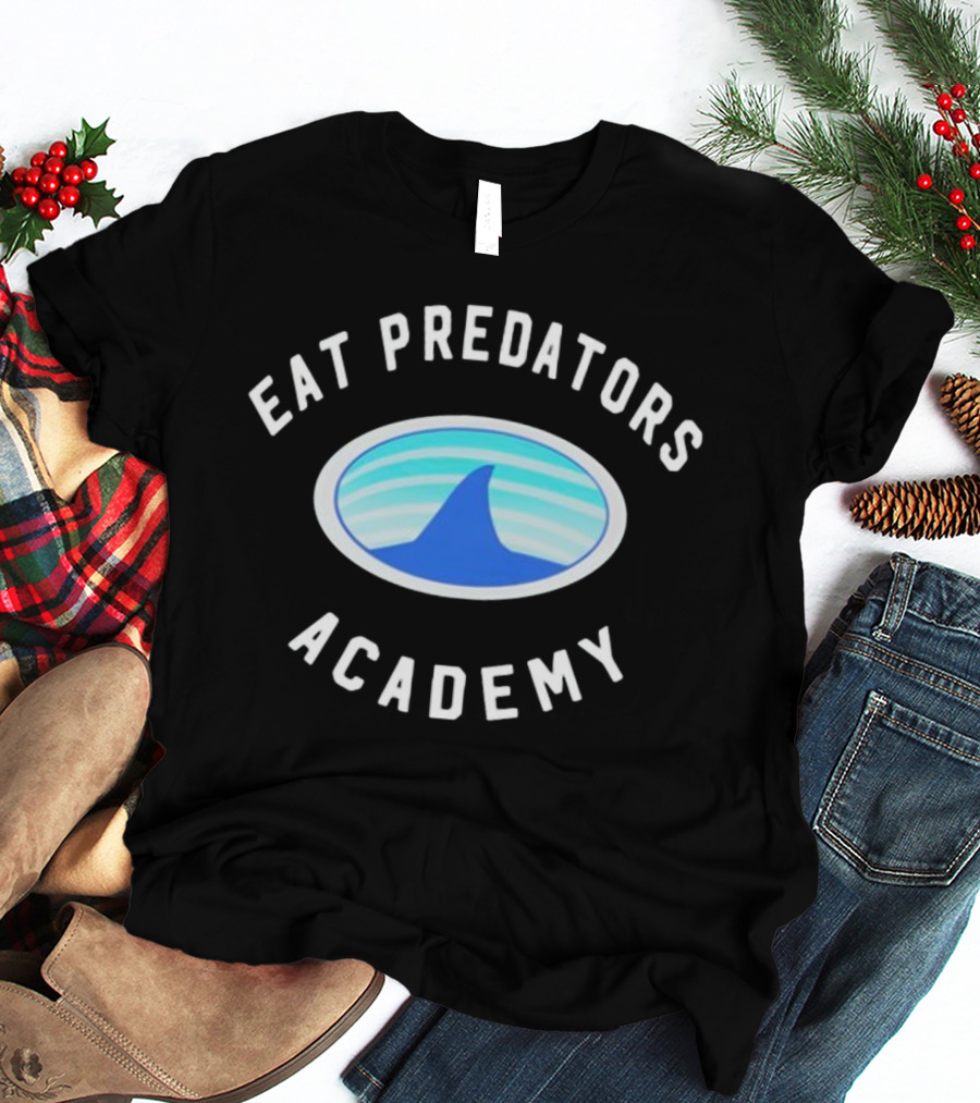 Eat Predators Academy Shark Fin Oval T-Shirt