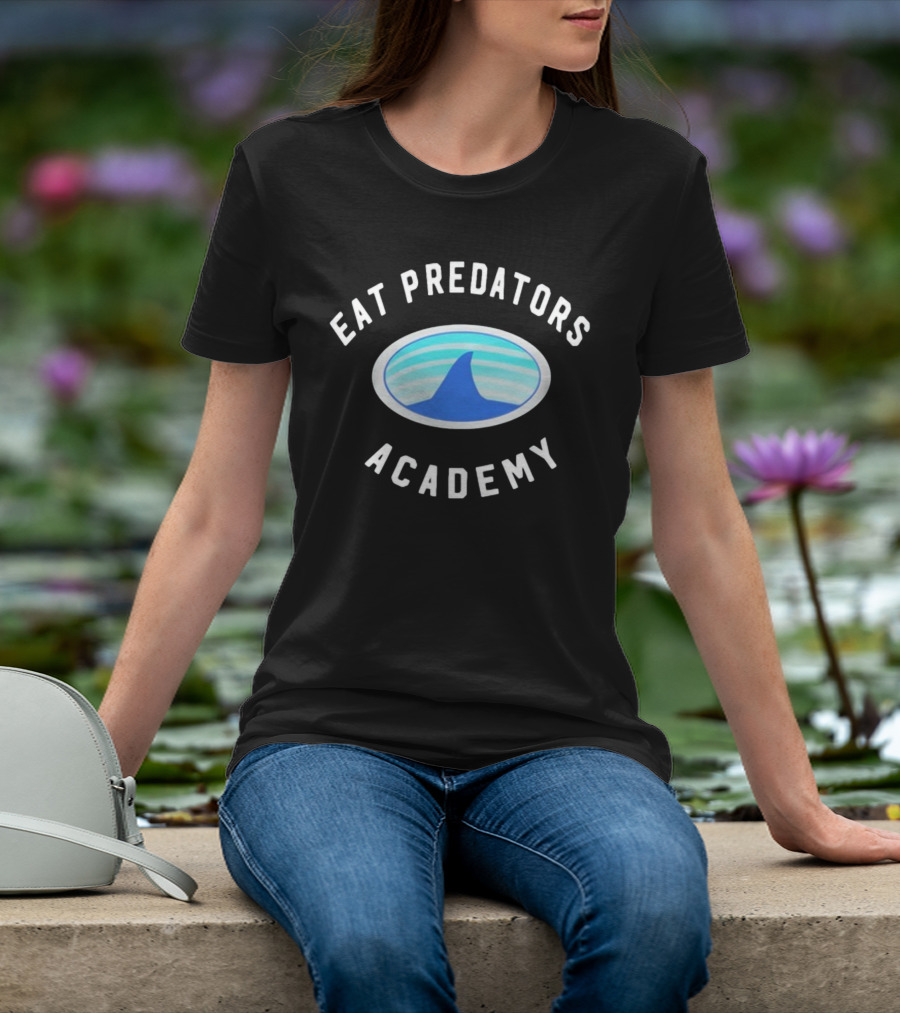 Eat Predators Academy Shark Fin Oval T-Shirt