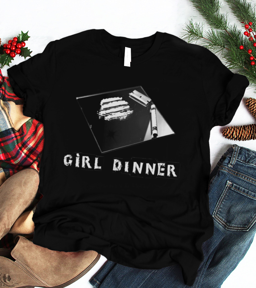 GIRL DINNER Edgy Mirror Concept With Razor And Lines T-Shirt