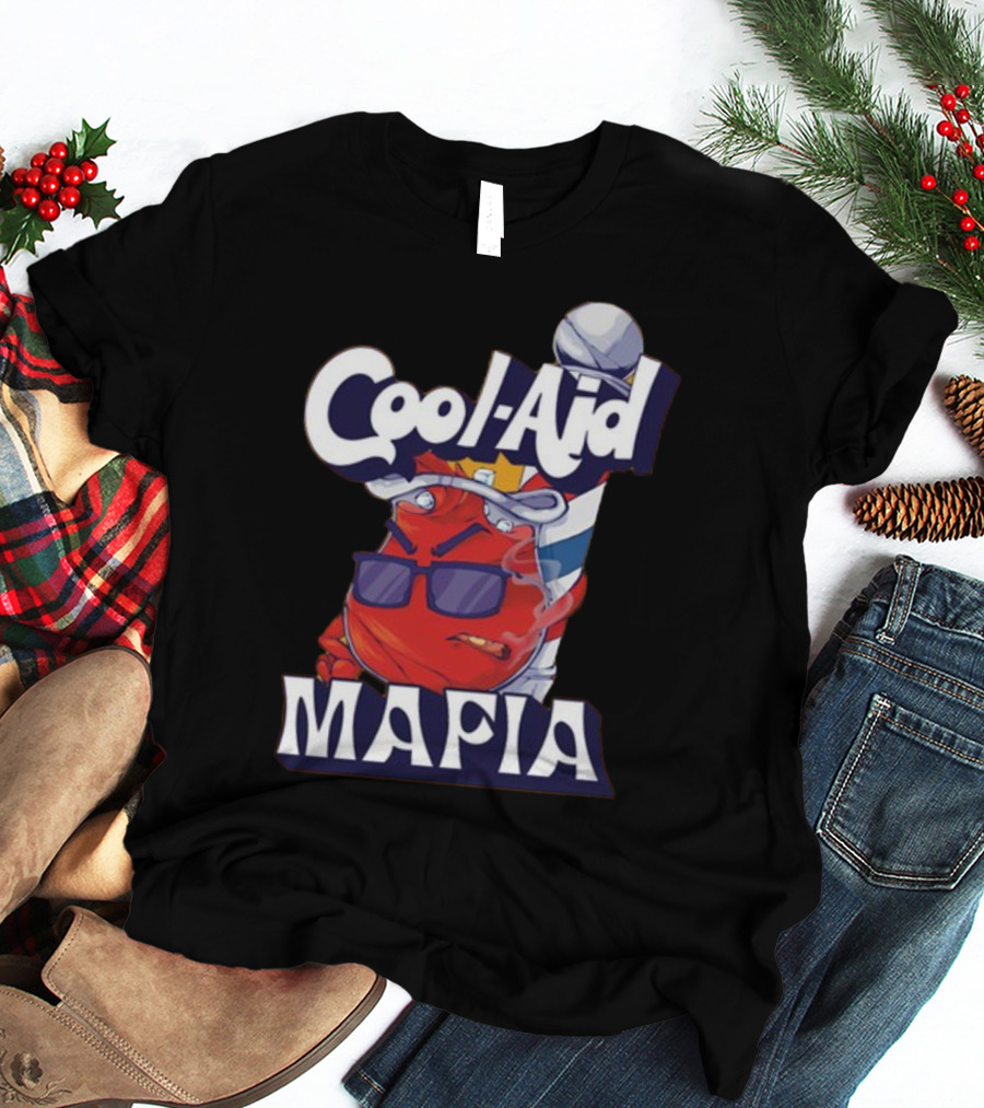 Cool-Aid Mafia Gangster Red Jug Smoking Shades T-Shirt