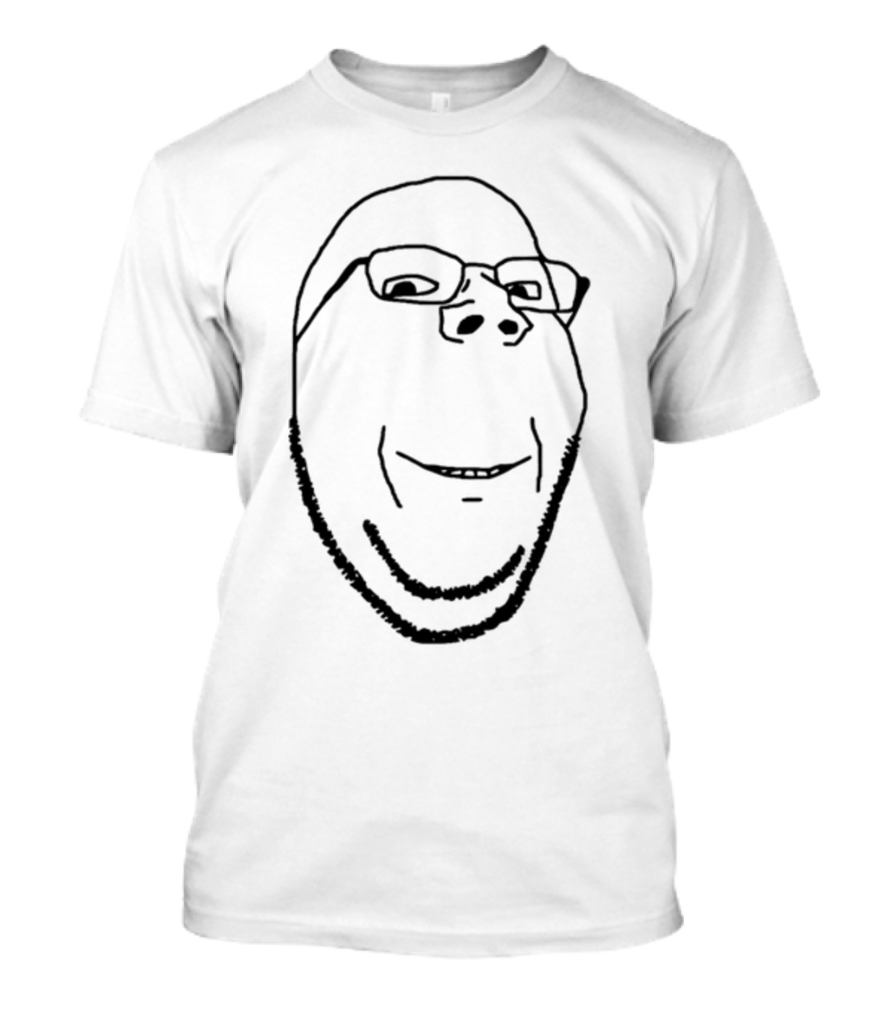 Maddymaddy Fyridk Smiling Wholesome Wojak Soyjak Meme Style Face T-Shirt
