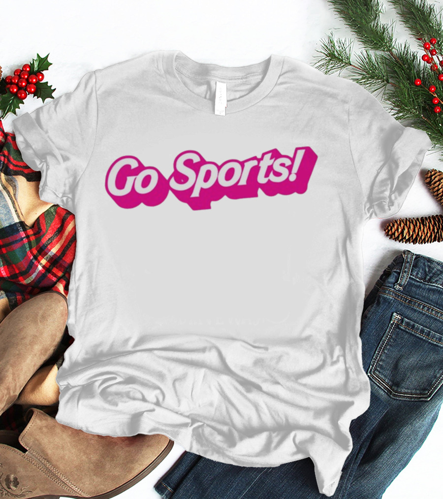 Go Sports Barbie Logo Style Text Playful Pink T-Shirt