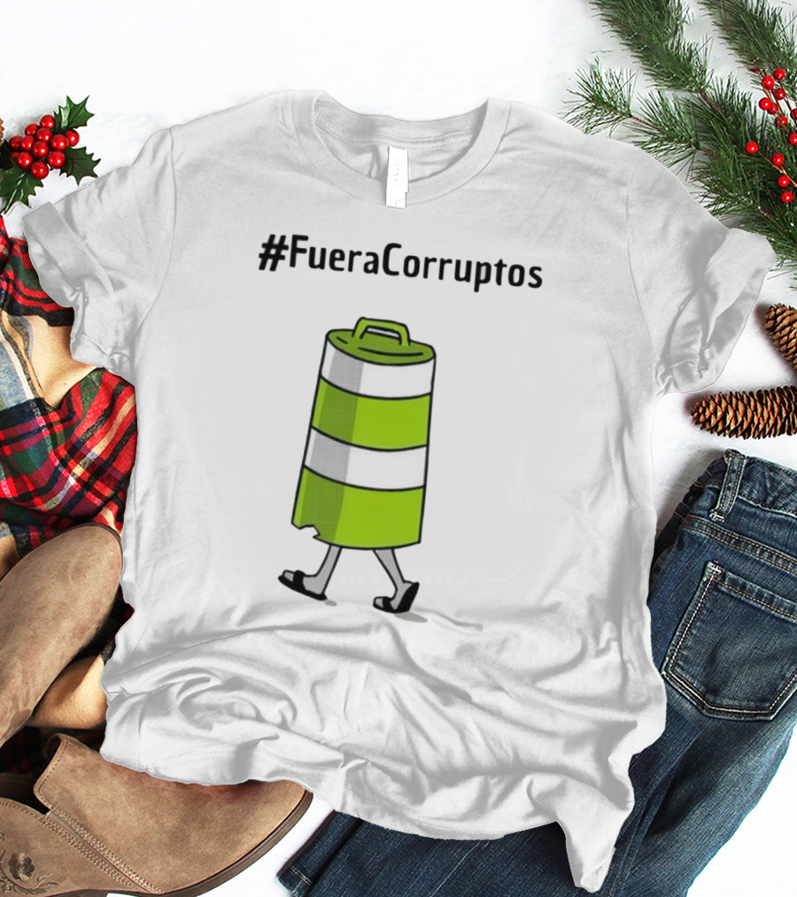 FueraCorruptos Paola Hurtado Walking Traffic Cone сartoon T-Shirt
