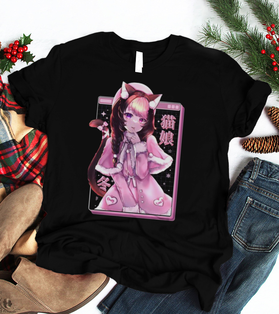 Uwumarket Strawberry Innocent Winter Nekomata Anime Aesthetic T-Shirt