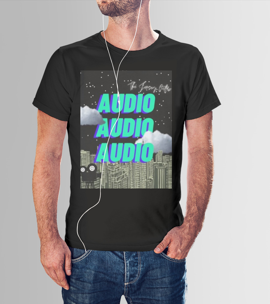 The Jersey Outlaw Audio Audio Audio Cityscape Night Scene T-Shirt