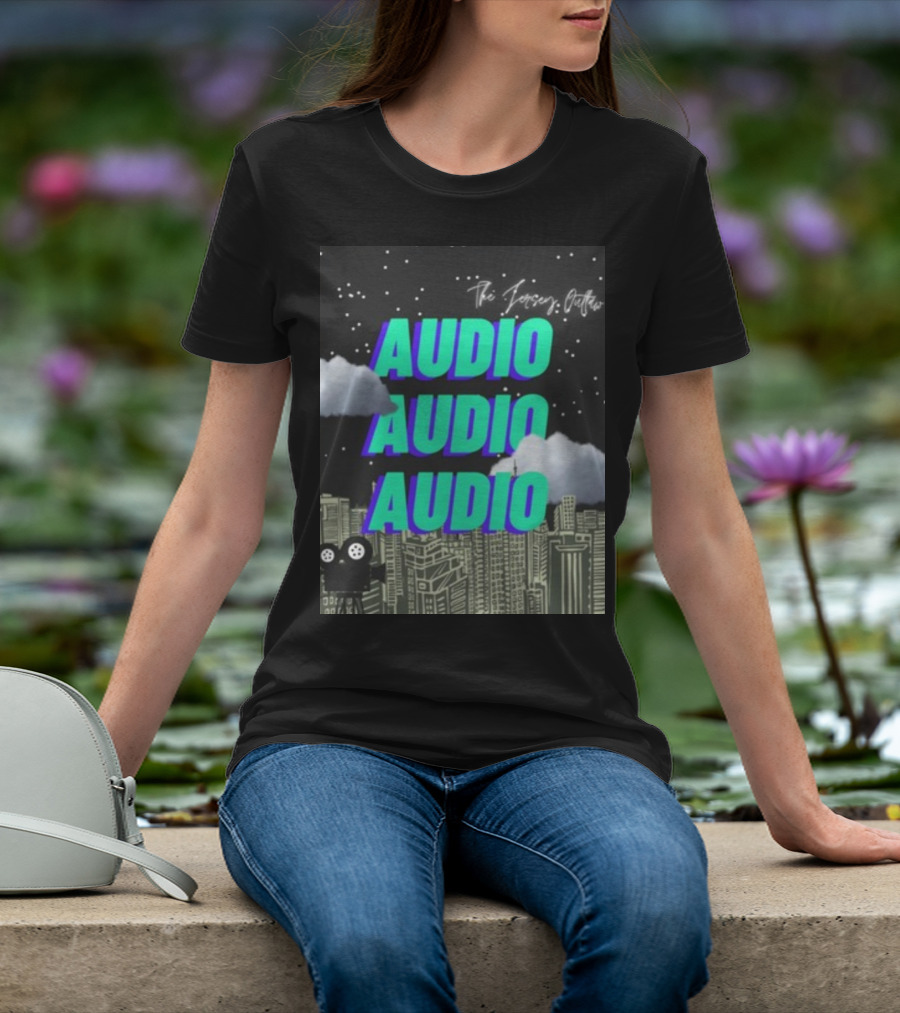 The Jersey Outlaw Audio Audio Audio Cityscape Night Scene T-Shirt