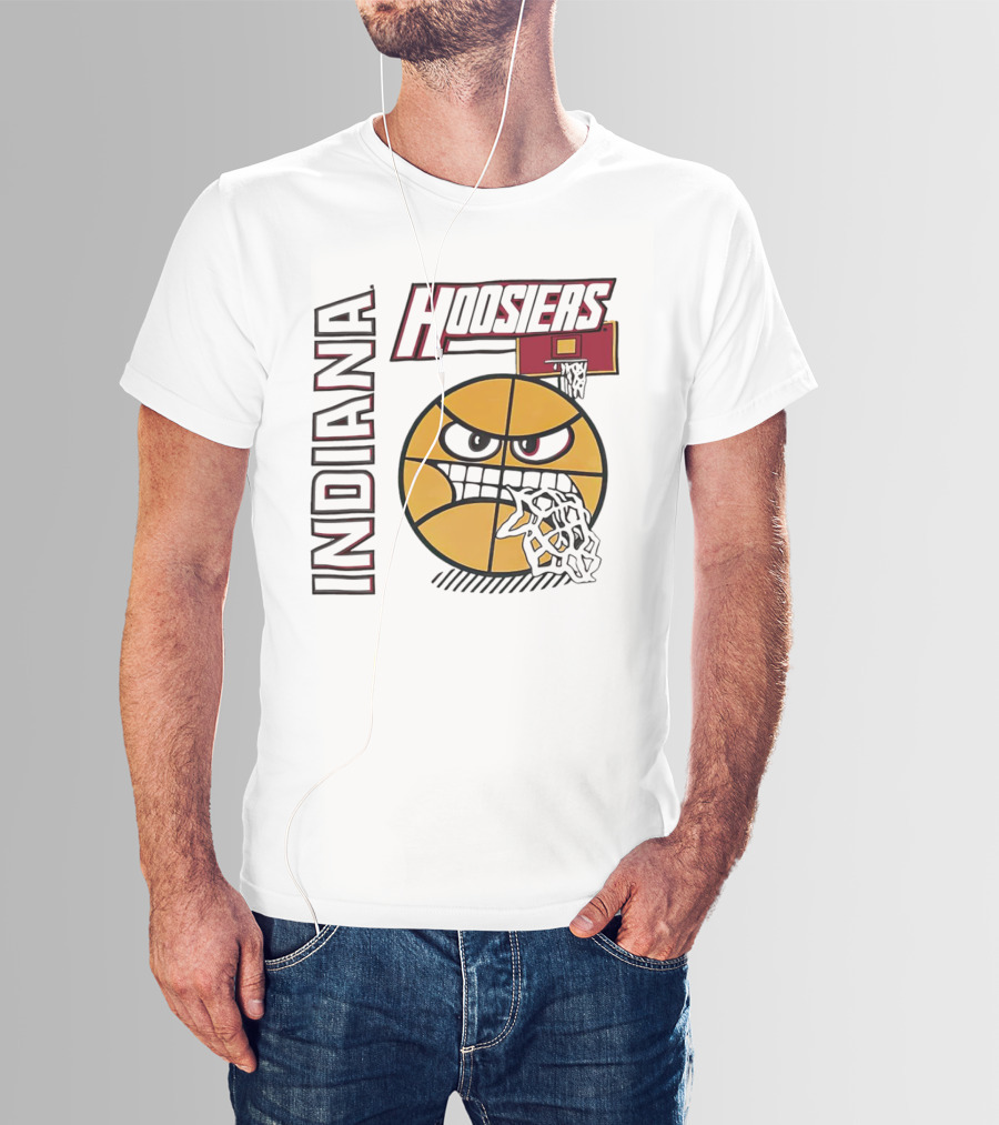 Indiana Hoosiers Angry Basketball Face T-Shirt