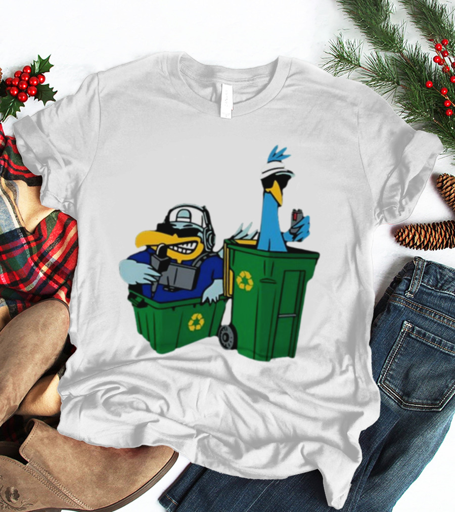 Birdie Juice People’s Birdies Recycling Bin Humor T-Shirt