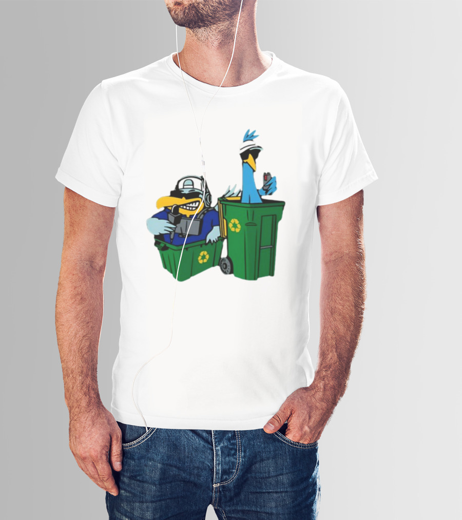 Birdie Juice People’s Birdies Recycling Bin Humor T-Shirt