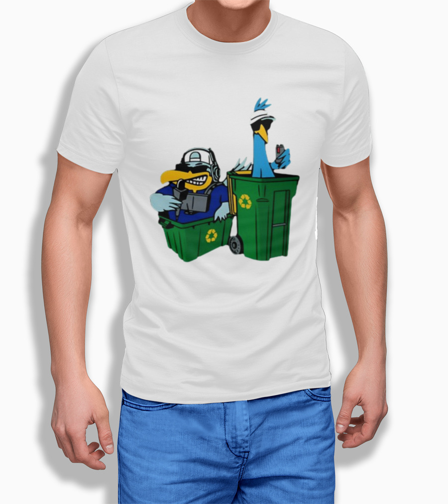 Birdie Juice People’s Birdies Recycling Bin Humor T-Shirt